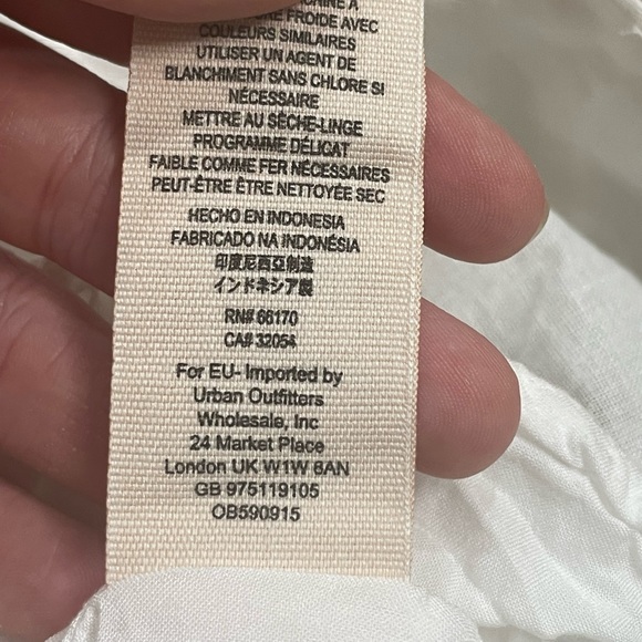 Free people peach a-line tunic white tie sleeve top - Picture 2 of 4